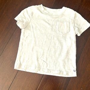 Janie and Jack White Classic Tee Tshirt, Sz3 White Tee, White Tshirt with Pocket
